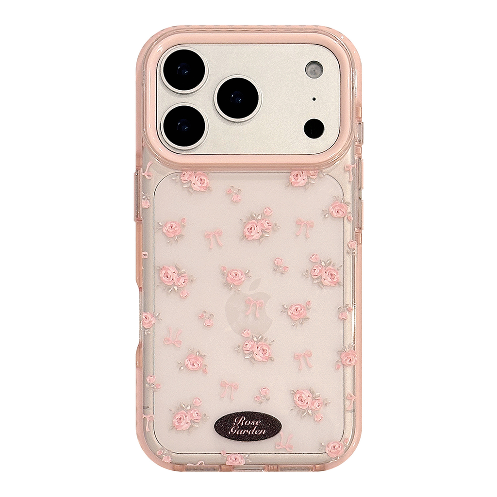 Korean Style Floral Transparent Phone Case Stylish Women's Phone Case